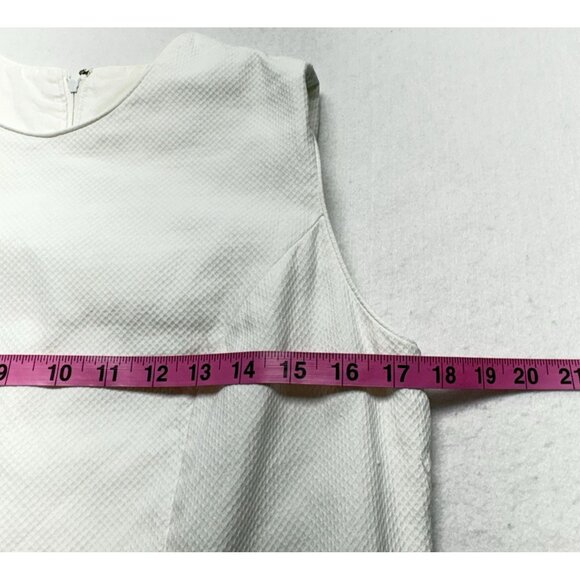 Vtg DON SOPHISTICATES Women Dress Sz M White Eyelet Sleeveless Summer 33-6 - Picture 8 of 11